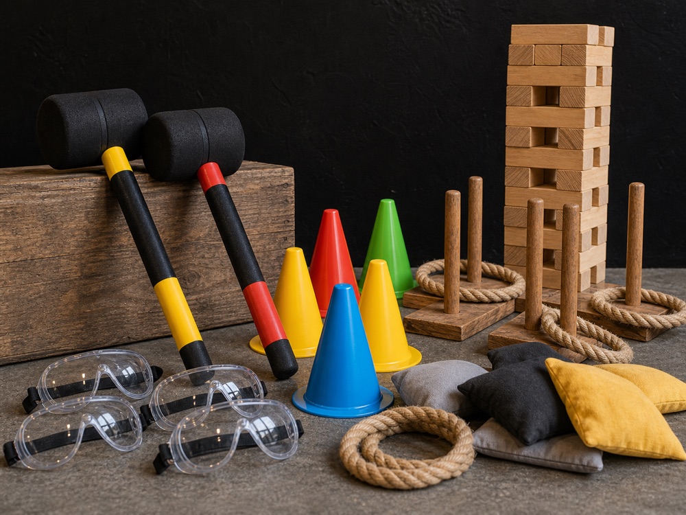 Kindvriendelijke spelletjes klaar voor een kinderfeestje in Friesland