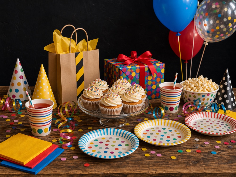 Versierde feesttafel voor een kinderfeestje bij de Sloopkamer in Dokkum